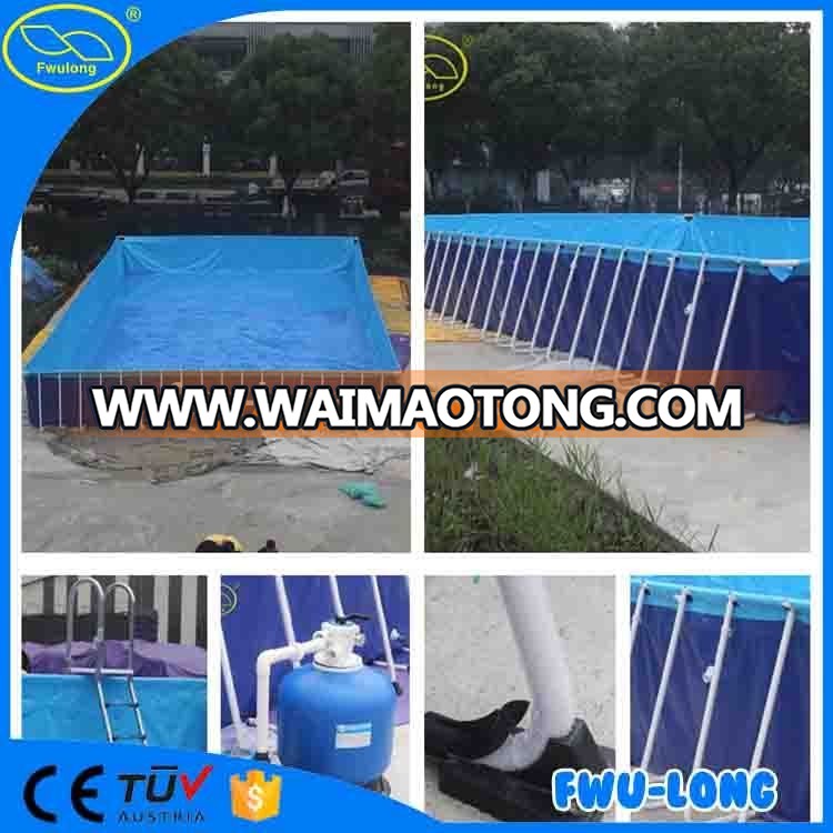 PVC plastic blue color above ground portable inflatable swimming pools